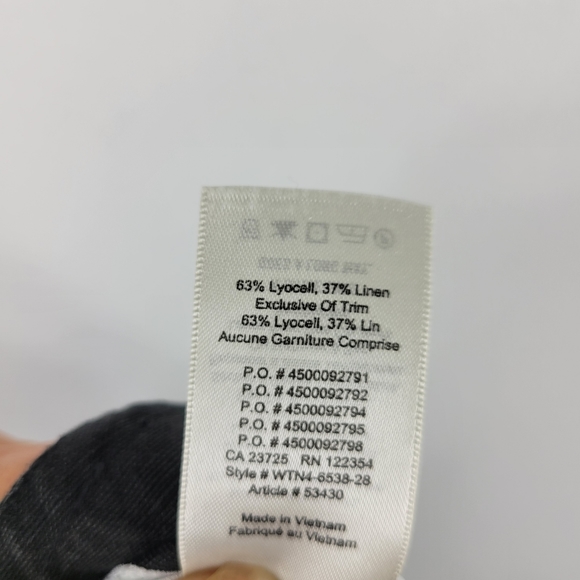 Wilfred Linen High Rise Tie Waist Rolled Hem Shorts - Picture 10 of 10